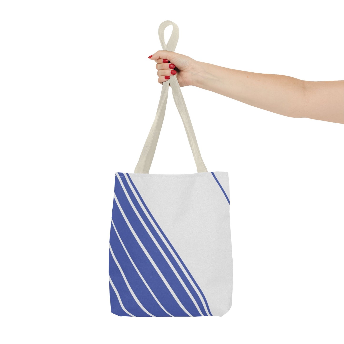 Chic Blue Striped Tote Bag, Stylish Reusable Shopping Bag, Beach Bag, Everyday Carry, Gift for Her