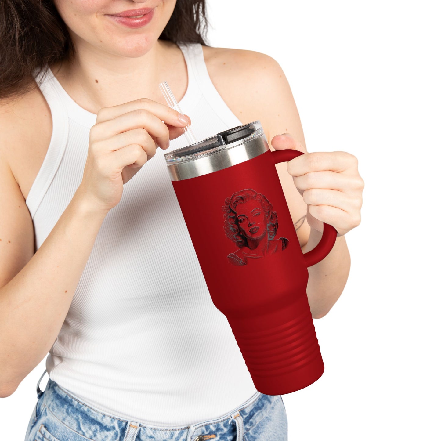 Marilyn Monroe Insulated Travel Mug, 40oz - Stylish Drinkware for On-the-Go, Perfect Gift for Fans, Coffee Lover, Travel Enthusiasts