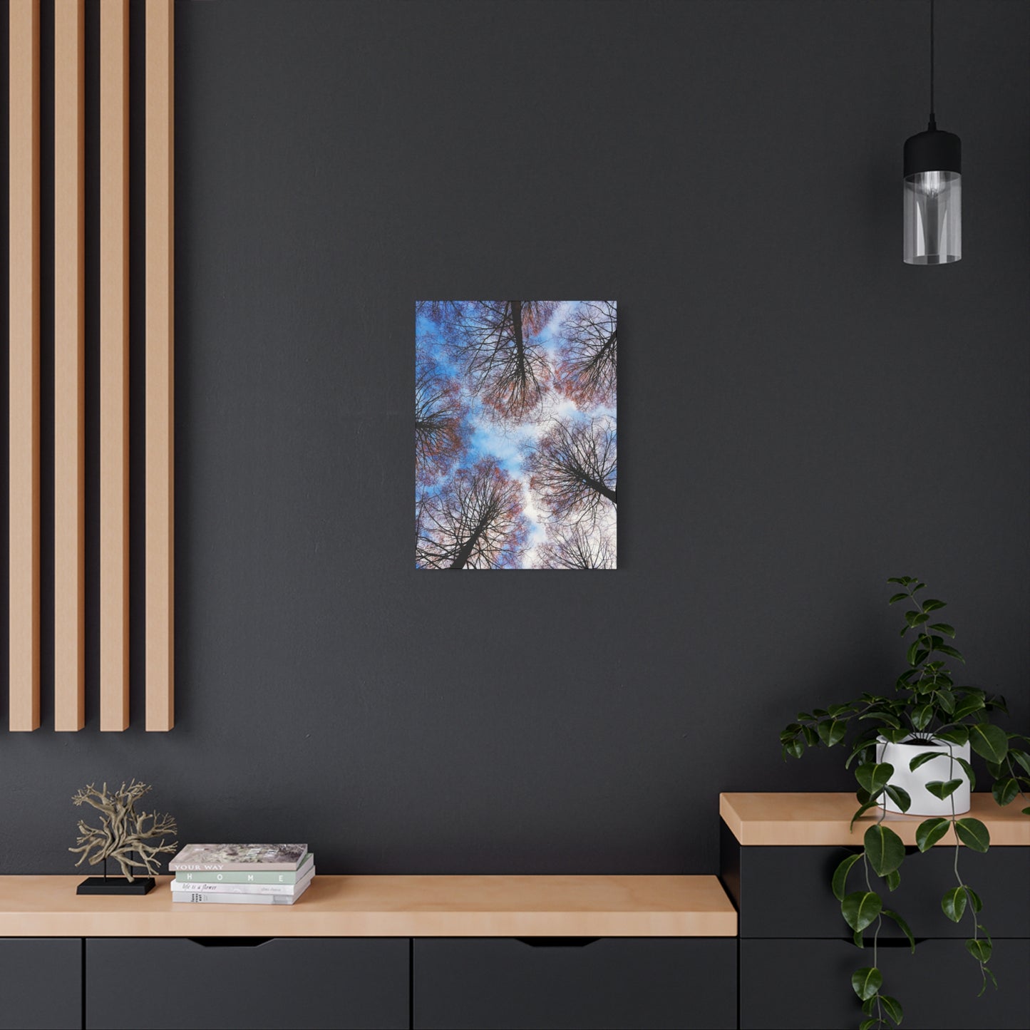 Winter Tree Canopy Matte Canvas Wall Art — Stretched 1.25"