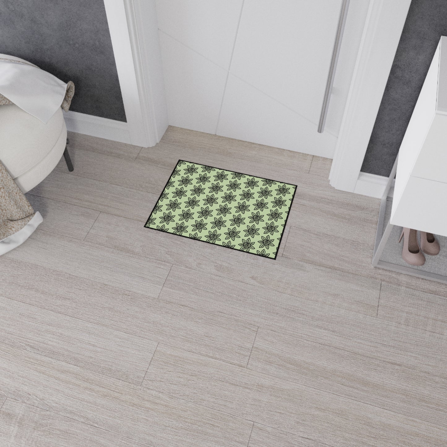 Botanical Heavy Duty Floor Mat - Indoor/Outdoor Use, Kitchen, Entryway, Garden, Eco-Friendly