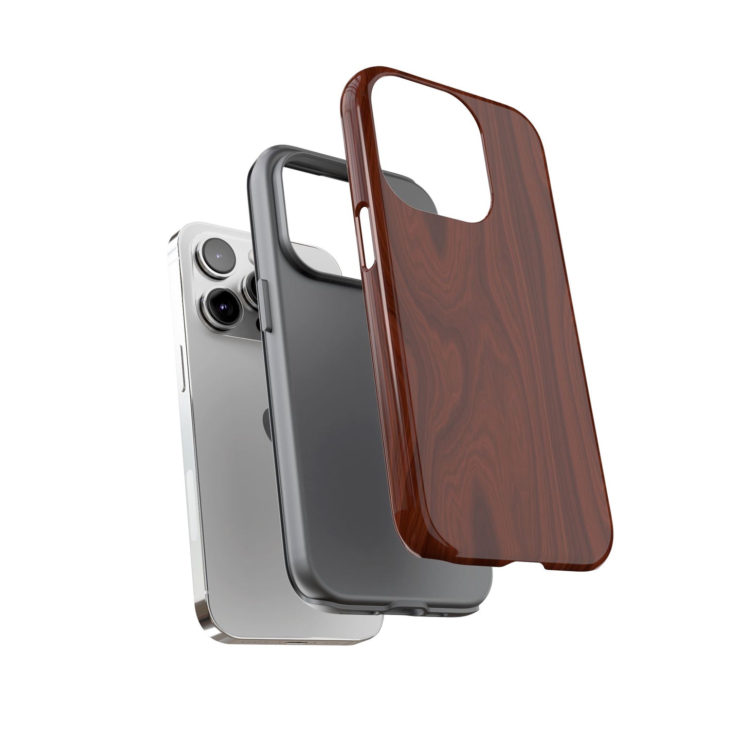 Wood Grain Phone Case, Stylish Tough Cases, Nature-Inspired Protective Cover, Unique Gifts for Him and Her, Eco-Friendly Tech Accessory