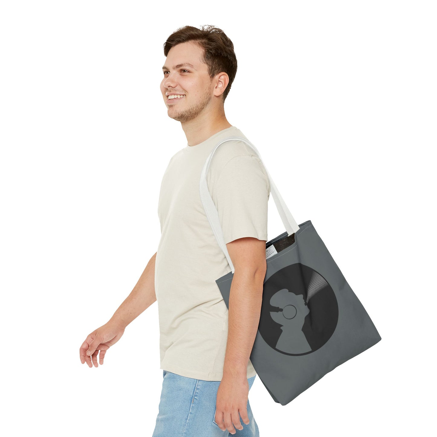 Music Lover's Tote Bag, Stylish Bag for Vinyl Enthusiasts, Gift for Music Lovers, Unique Shopping Tote, Record Player Accessory