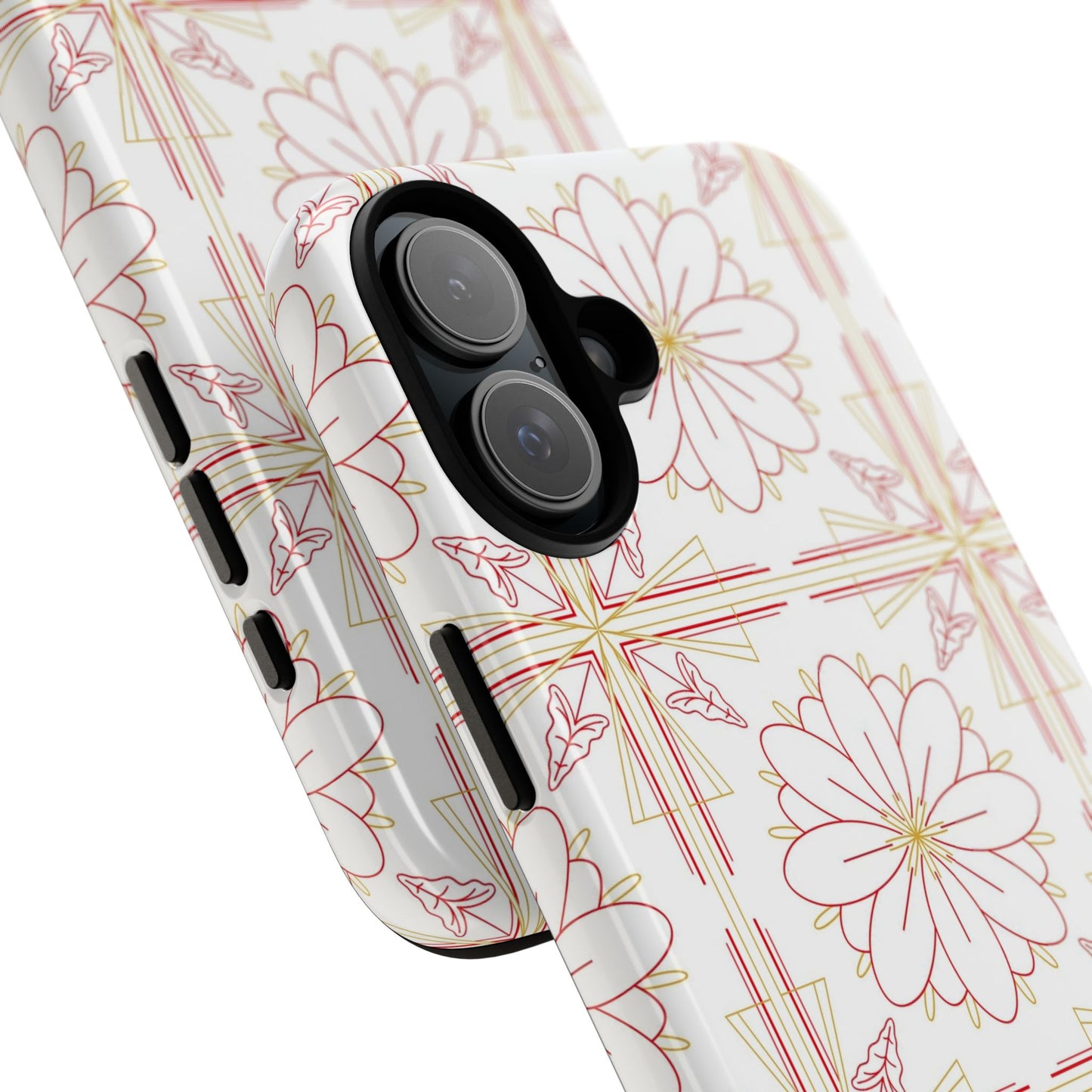 Floral Pattern Phone Case - Stylish Tough Case, Flower Design, Cute Mobile Cover, Phone Accessory, Gift for Her, Spring Style