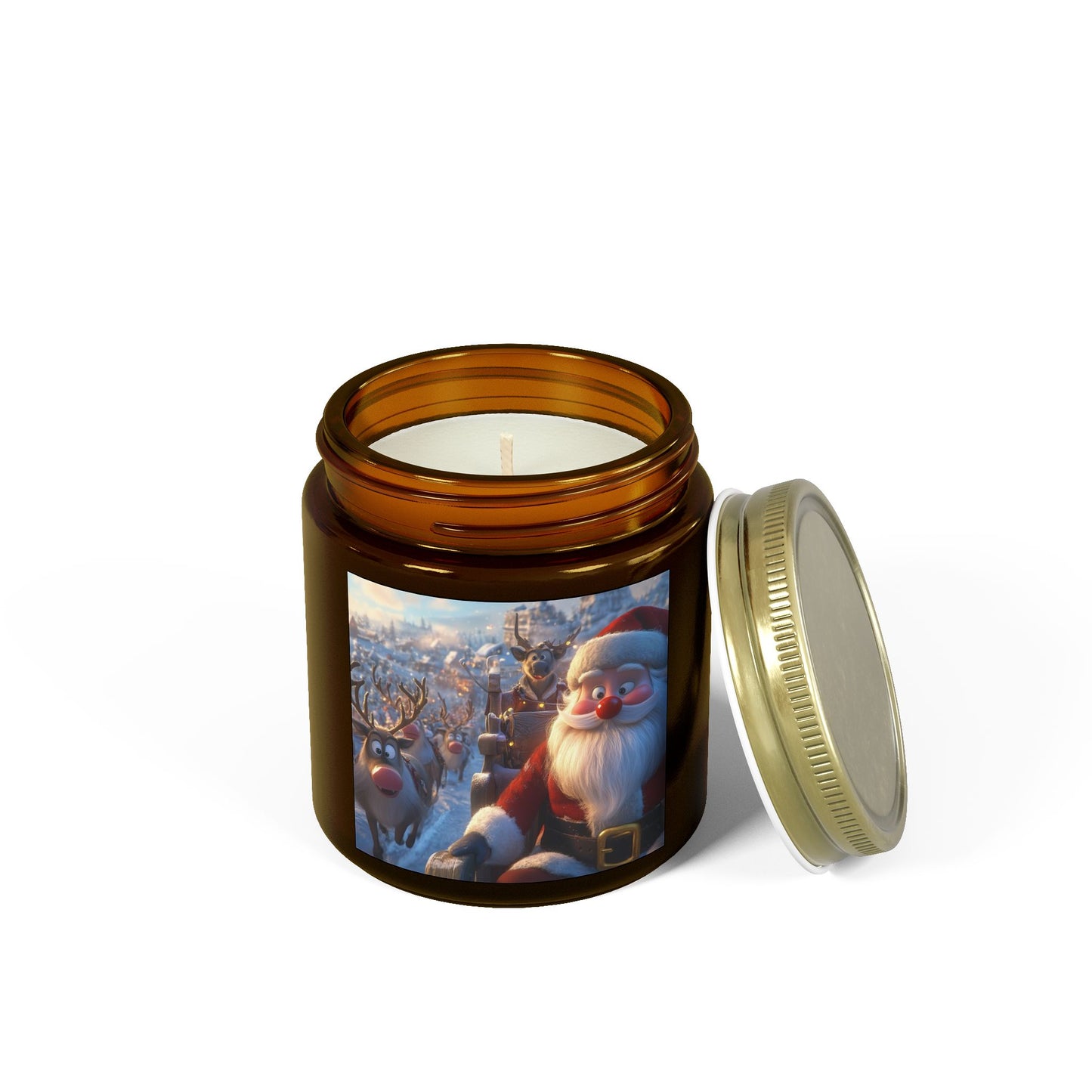 Festive Scented Candles, Christmas Decor, Holiday Gifts, Cozy Nights, Home Fragrance, Santa-themed