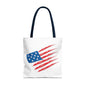 Patriotic Tote Bag | USA Pride | American Flag Design | Eco-Friendly Market Bag | Gift for Fourth of July, Veterans, Memorial Day