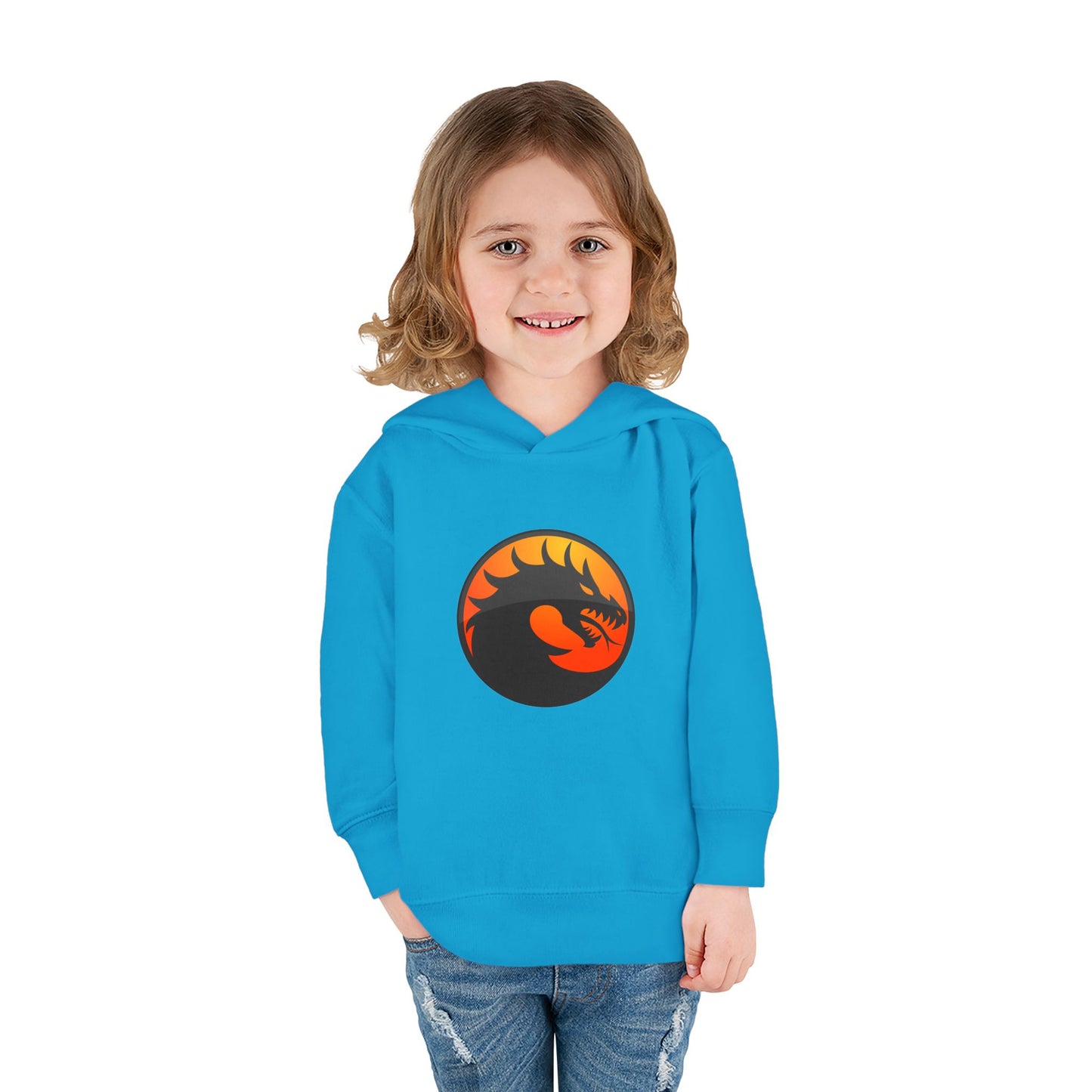 Toddler Fleece Hoodie with Dragon Design, Cozy Kids Pullover, Perfect for Playtime, Birthday Gift, Halloween Costume, Dragon Lover Apparel