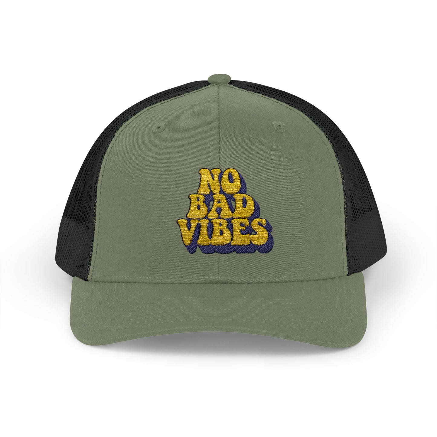No Bad Vibes Snapback Trucker Cap | Casual Summer Hat, Gift for Her, Trendy Accessory, Outdoor Fun, Festival Wear