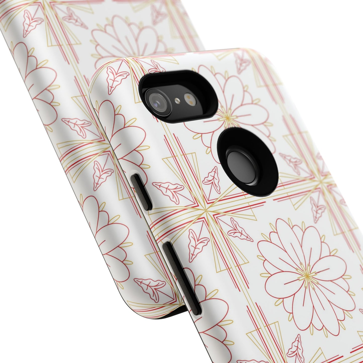 Floral Pattern Phone Case - Stylish Tough Case, Flower Design, Cute Mobile Cover, Phone Accessory, Gift for Her, Spring Style