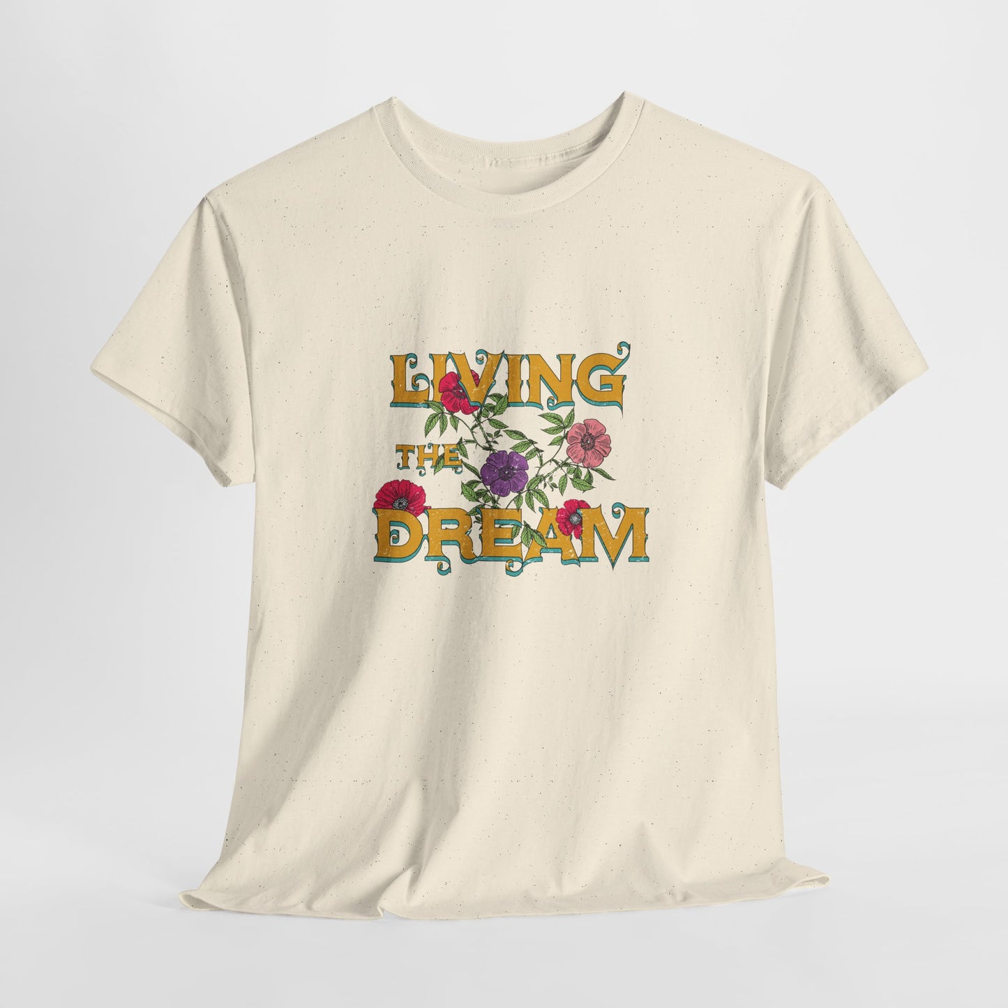 Living the Dream Floral Tee, Unisex Cotton T-Shirt, Inspirational Gift, Casual Everyday Wear, Flower Graphic Shirt, Summer Wardrobe [...]