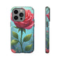 Floral Phone Case, Tough Cases with Elegant Rose Design, Stylish iPhone Cover, Rose Flower Gift for Nature Lovers, Unique Mobile Accessories