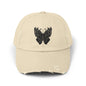 Black Distressed Butterfly Cap | Stylish Unisex Hat for Everyday Wear, Perfect Gift for Birthdays, Fashion Statement
