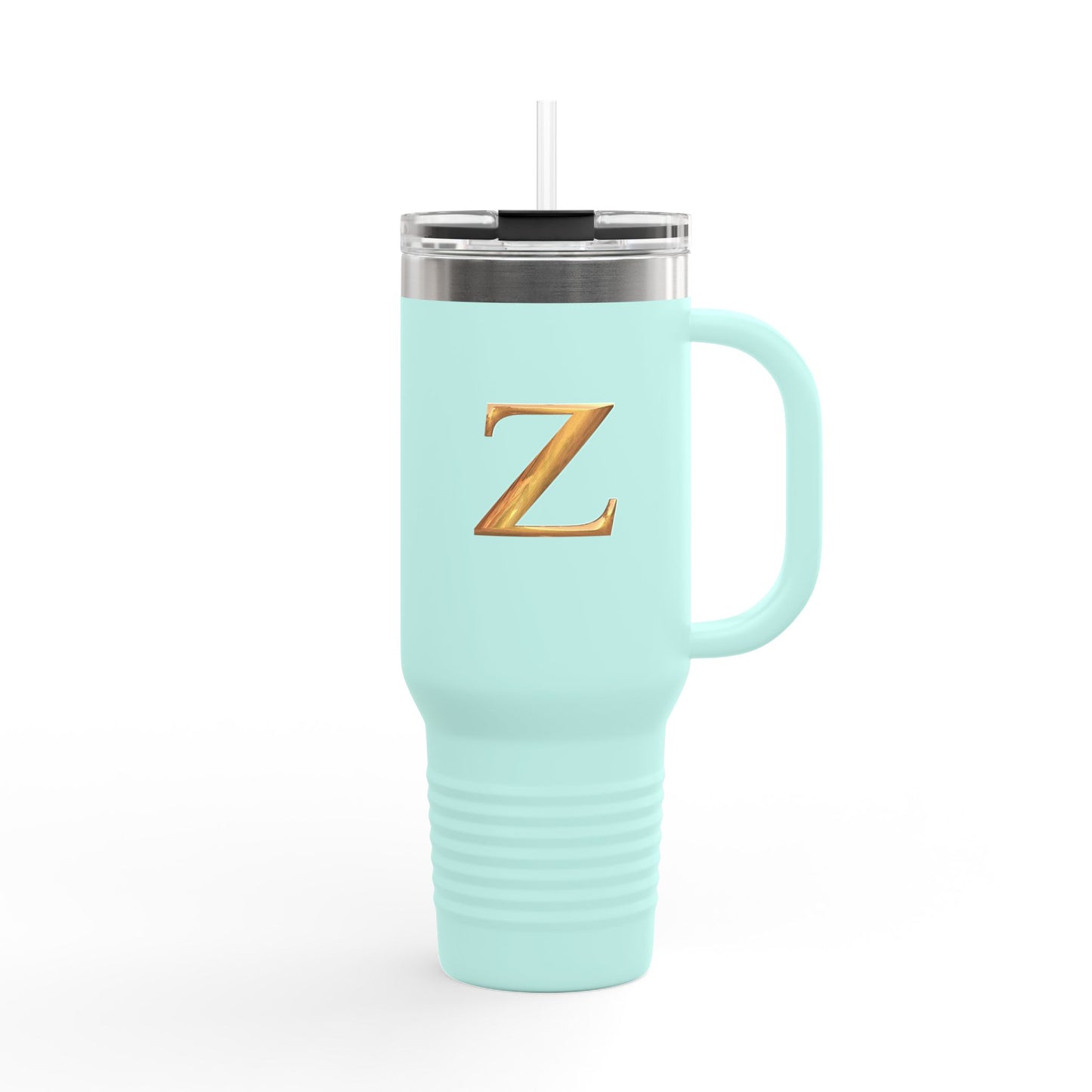 Insulated Travel Mug, 40oz - Letter Z Personalize Hipster Coffee Tumbler