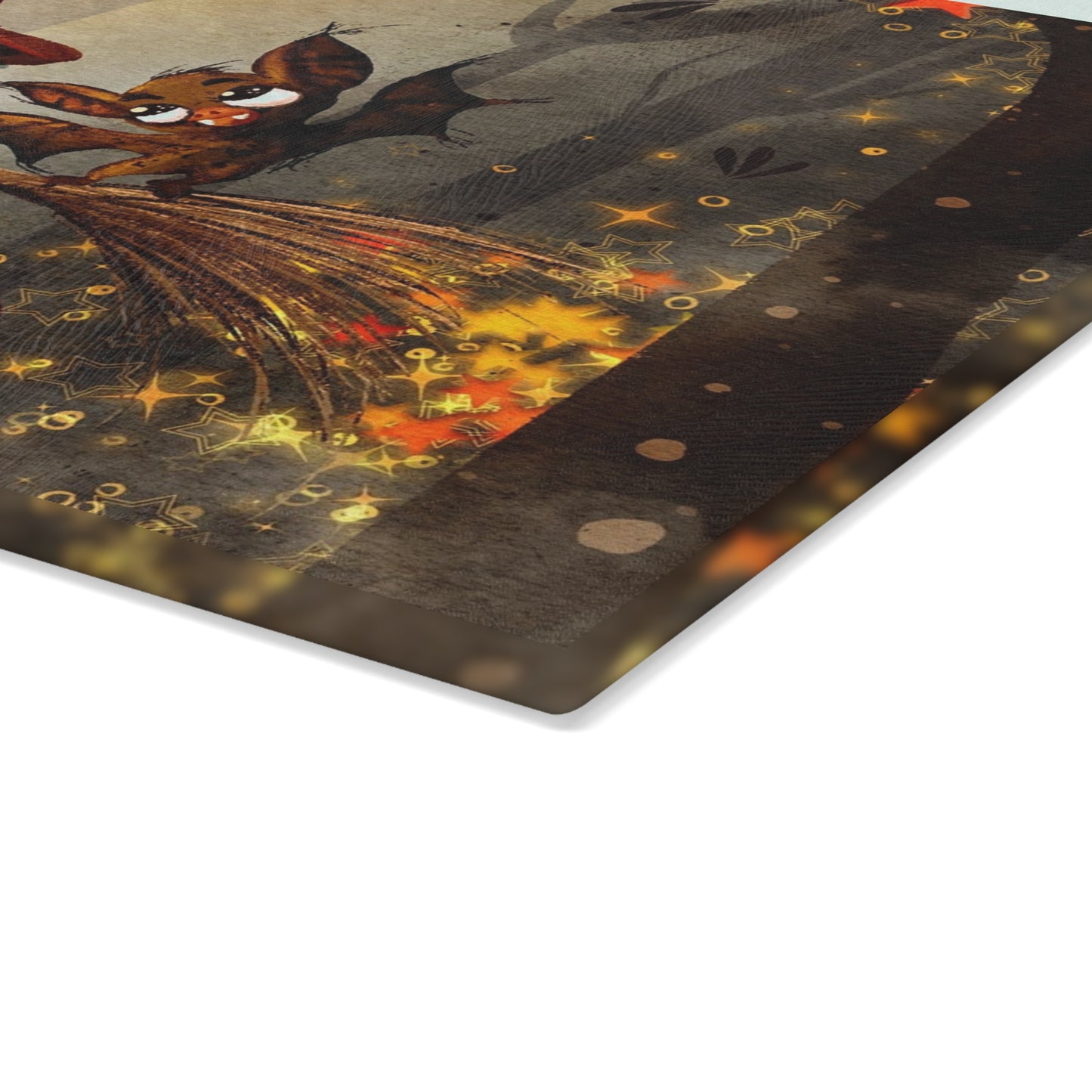 Whimsical Halloween Glass Cutting Board - Perfect for Fall Decor, Kitchen Gift, Trick or Treat, Pumpkin Lover, Halloween Party Supplies