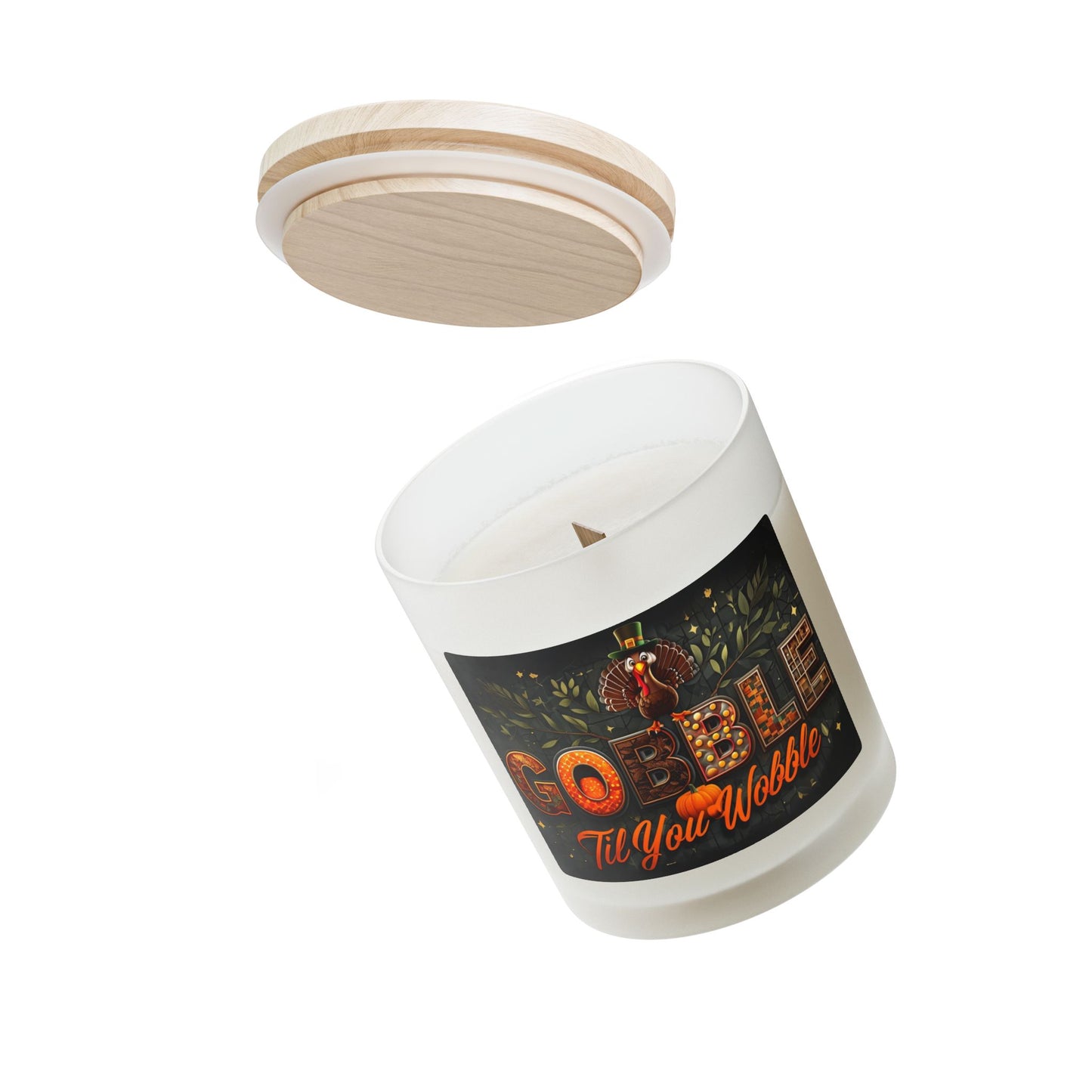 Thanksgiving Gobble Candle - 11oz Frosted Glass Scented Candle
