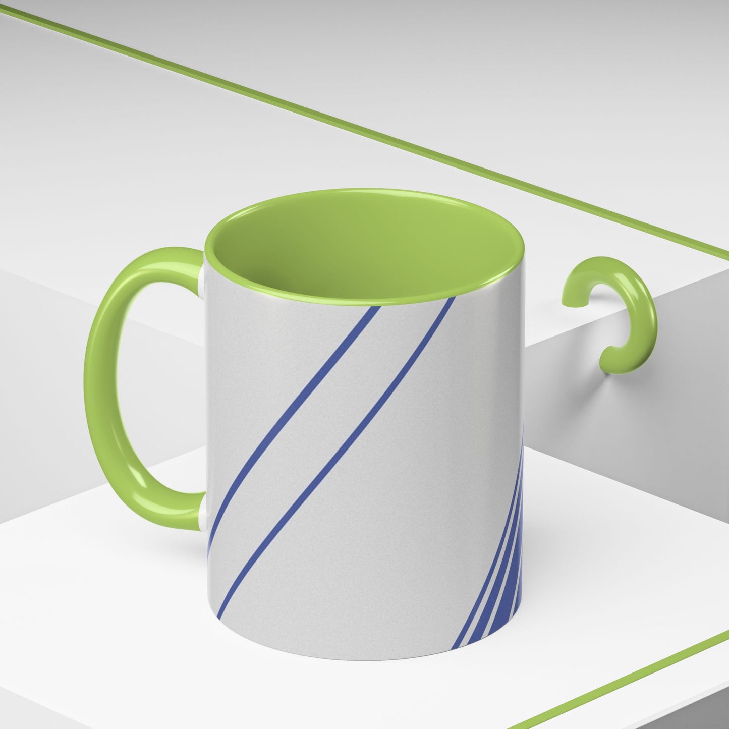 Elegant Stripe Accent Coffee Mug - Perfect for Gifts, Home Decor, Office, Birthdays, and Tea Lovers