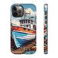 Colorful Fishing Boat Phone Case | Nautical Gift, Marine Design, Coastal Aesthetic, Summer Vibes, Sea Lover's Accessory