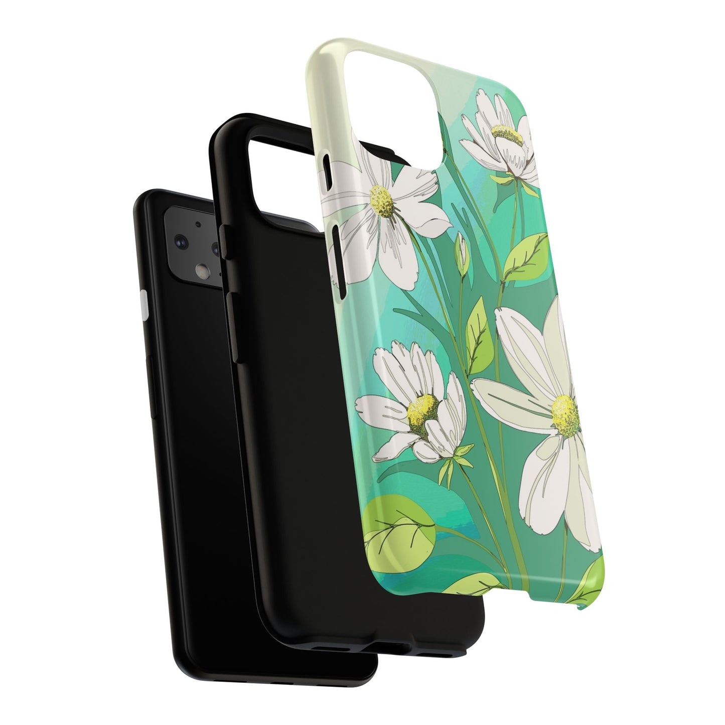 Floral Phone Case, Tough Cases, Flower Design, Nature Inspired, Eco-Friendly Cover, Unique Gift for Her, Spring Accessories