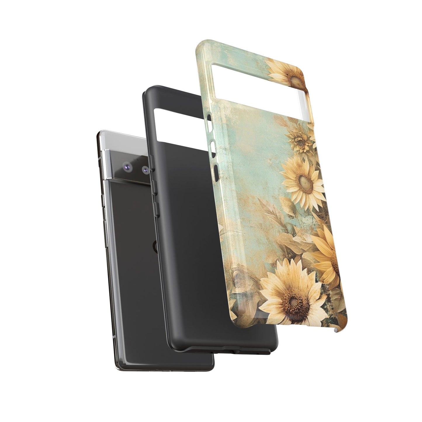 Sunflower Phone Case, Tough Shell Floral Cover, Nature Inspired Gift, Durable Protective Case, Perfect for Spring and Summer