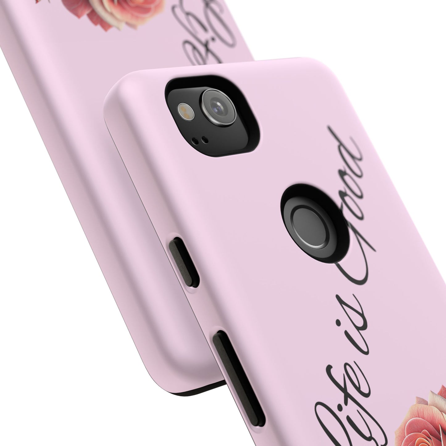 Roses & Positivity Phone Case - Floral Design, Life is Good, Tough Cases for Everyday Wear, Gift for Friends, Mother's Day, Spring [...]
