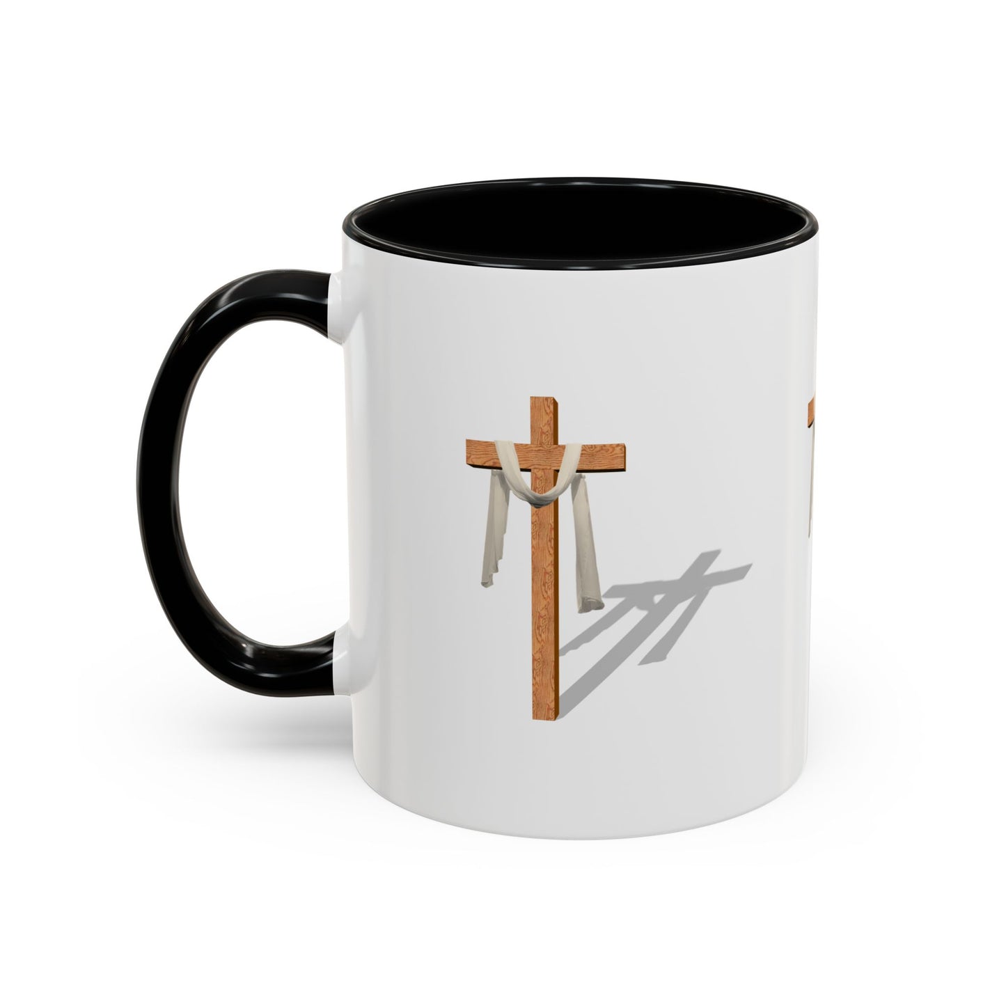 Faith-Inspired Accent Coffee Mug – Spiritual Gift for Christians, Religious Decor, Church Mug, Inspirational Drinkware