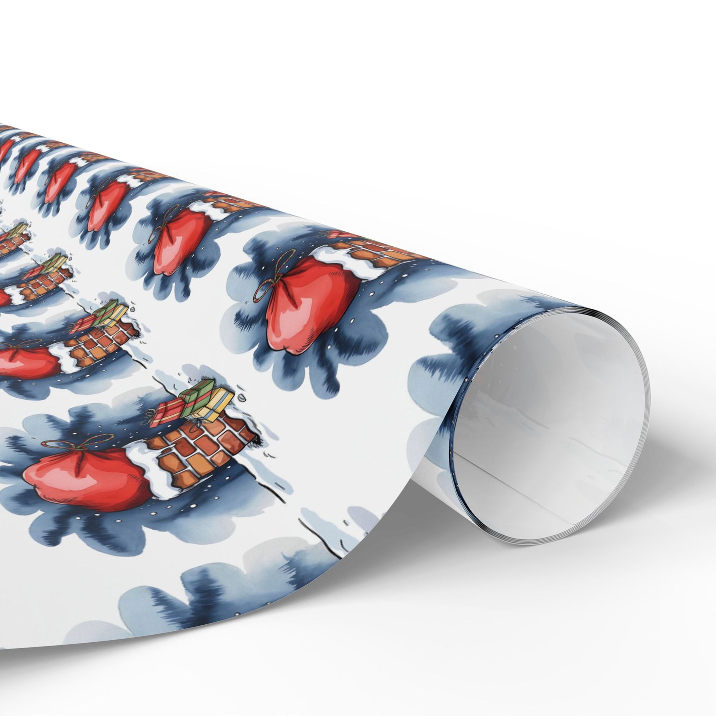 Wrapping Paper - Cute Cartoon Heart and Gift Pattern, Valentine’s Day & Birthday Gift Wrap