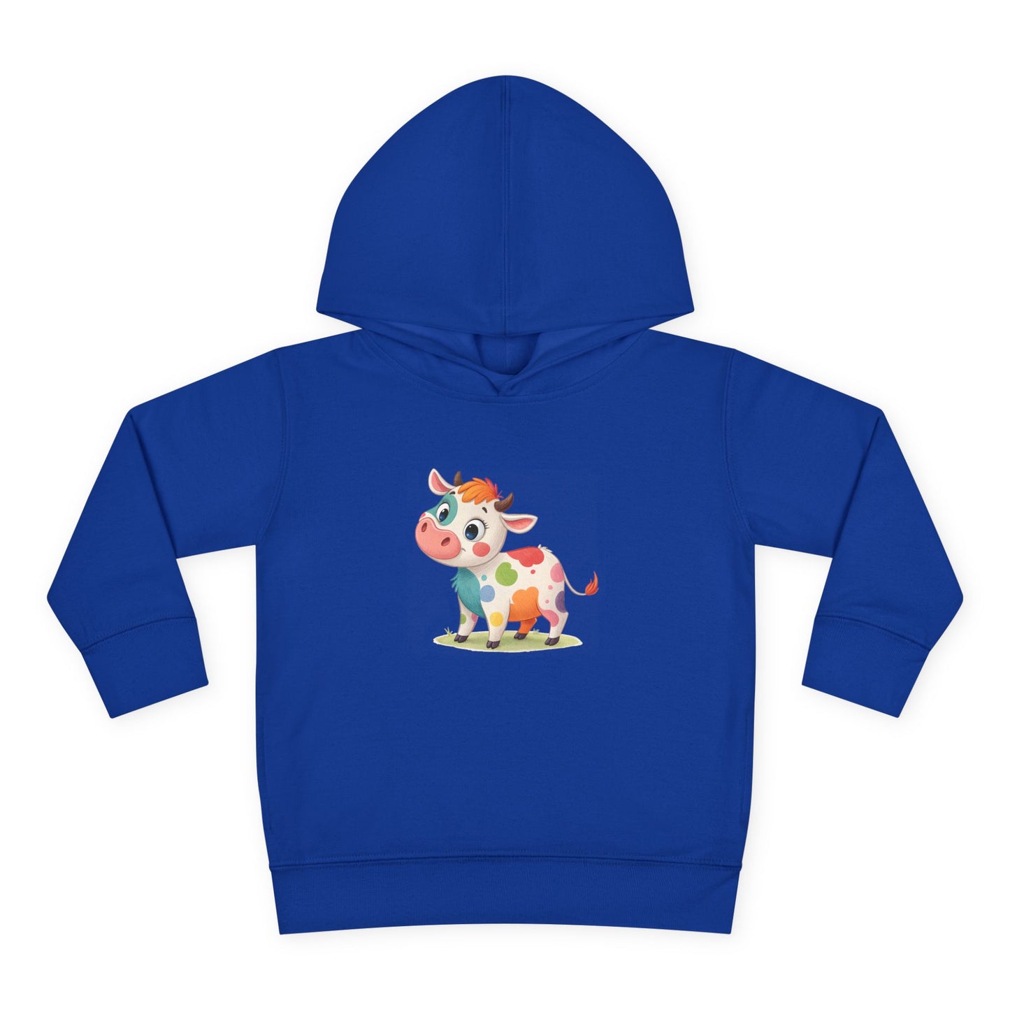 Cute Cow Toddler Pullover Fleece Hoodie, Kids' Hoodie, Animal Hoodie, Cozy Kids Apparel, Fun Gifts for Toddlers, Birthday Gift