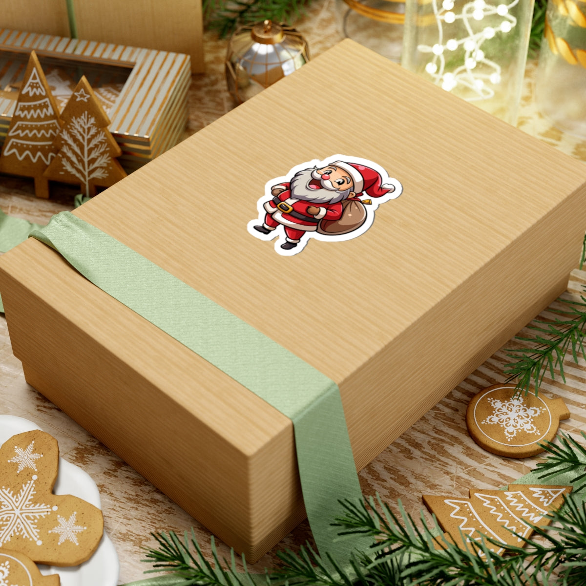 Santa Claus Kiss-Cut Stickers, Fun Holiday Decor, Christmas Gifts, Laptop [...]