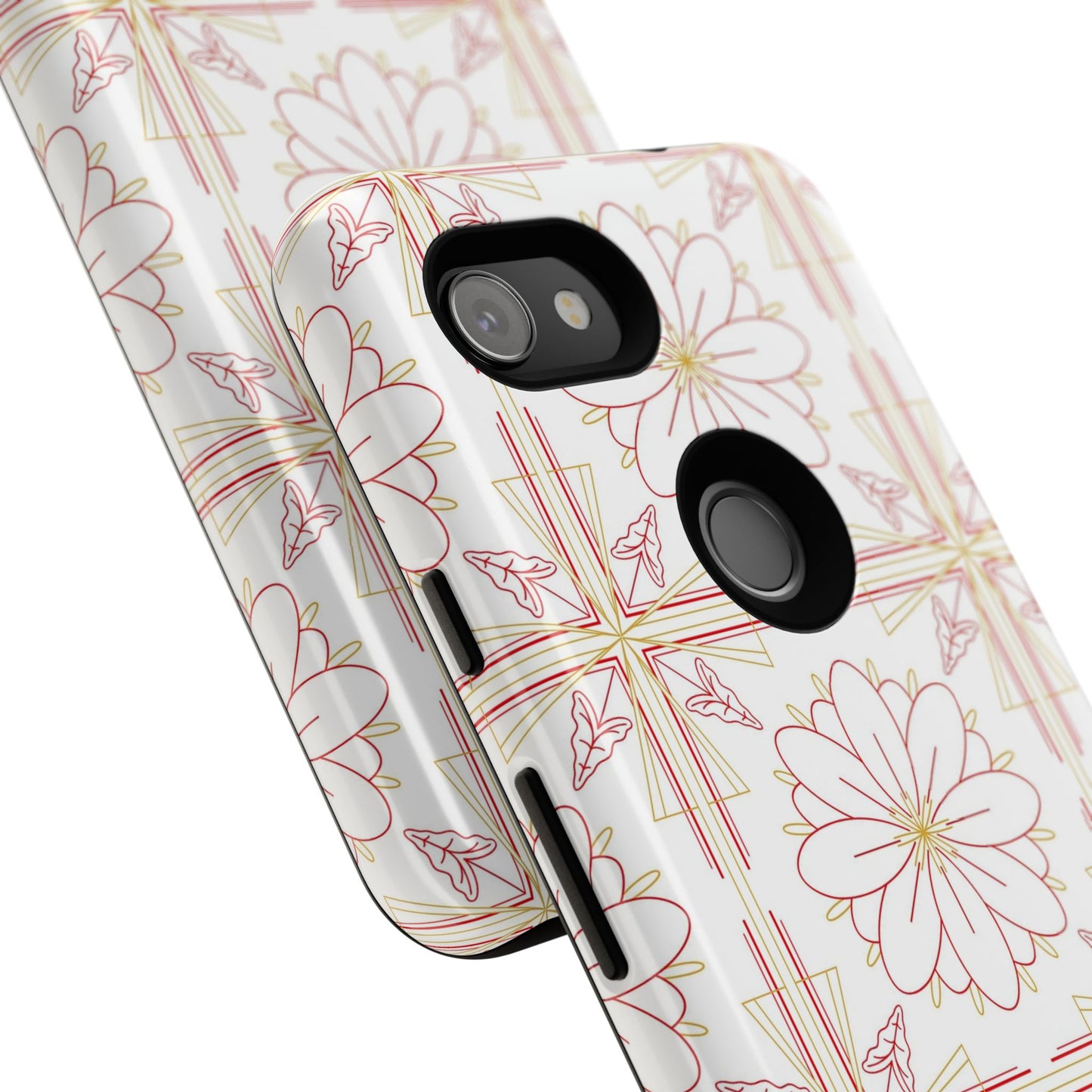 Floral Pattern Phone Case - Stylish Tough Case, Flower Design, Cute Mobile Cover, Phone Accessory, Gift for Her, Spring Style