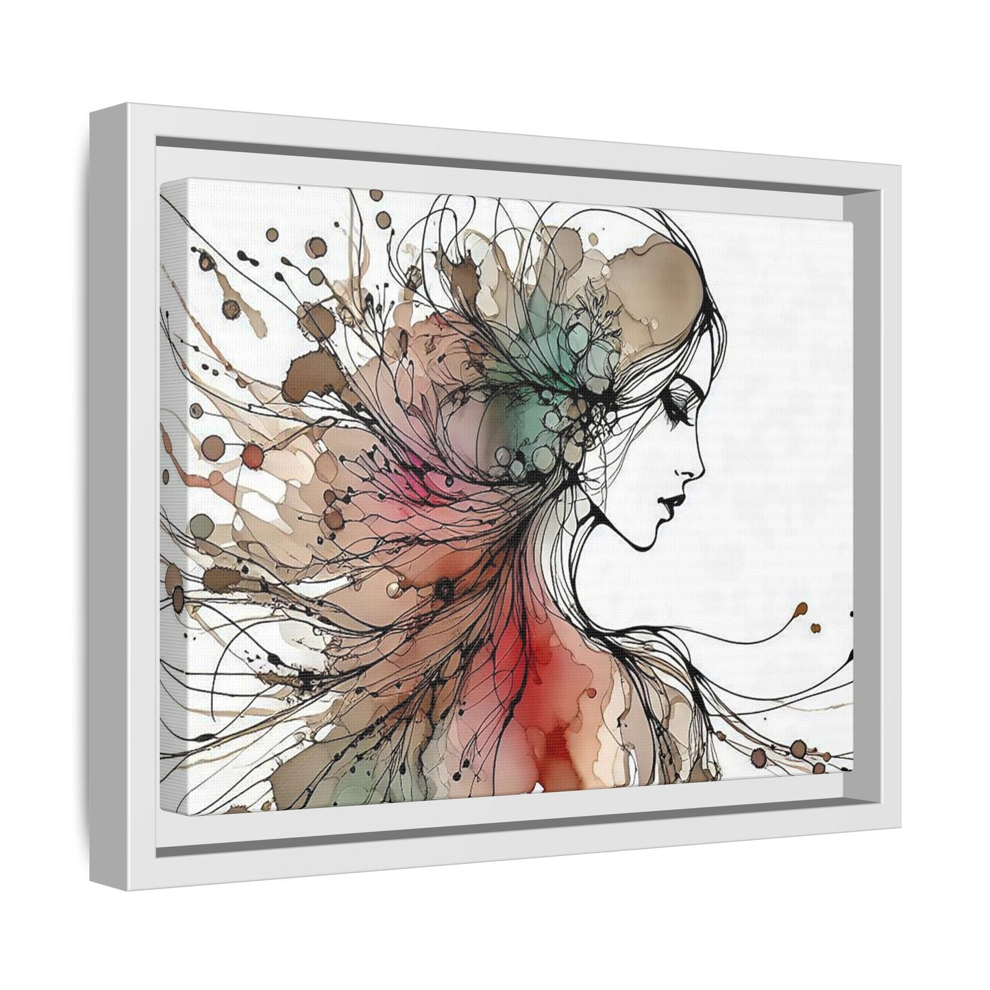 Matte Canvas, Framed (Multi-color) - Girl Whispers