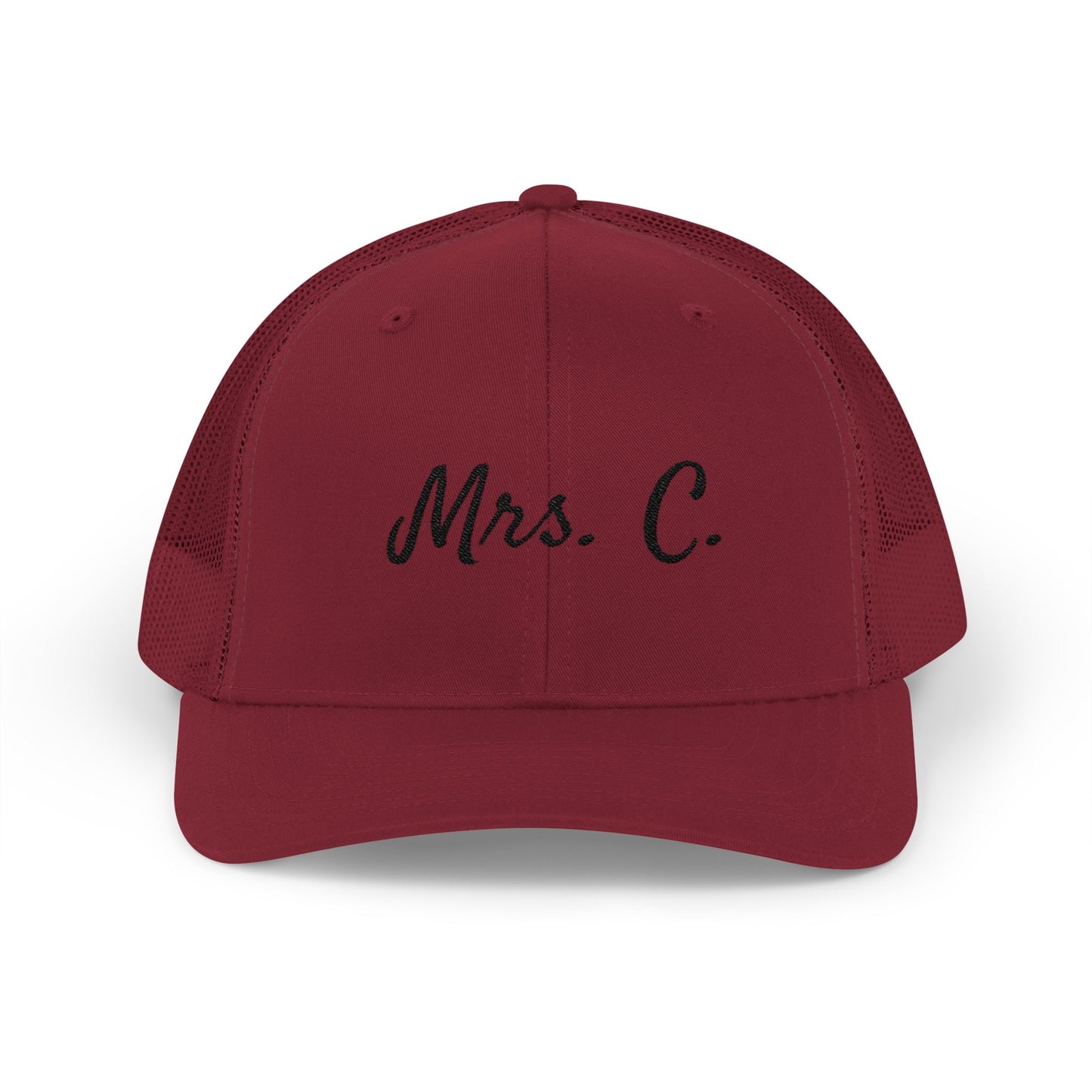 Mrs. C. Snapback Trucker Cap for Newlyweds, Wedding Gift, Bride Hat, Personalized Cap, Casual Style Accessories