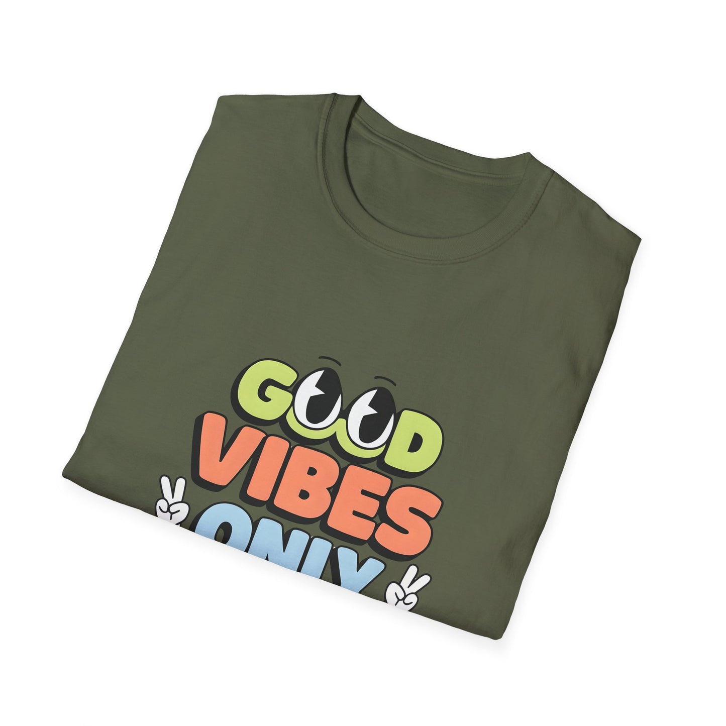 Good Vibes Only T-Shirt — Retro Smiley Graphic Tee