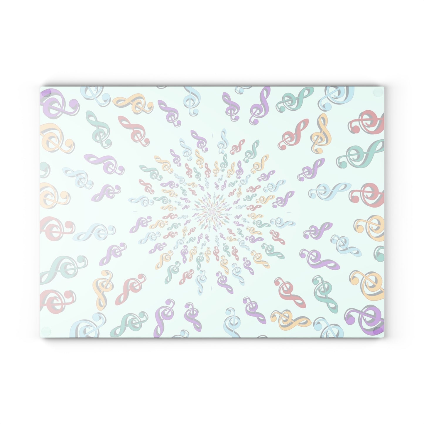 Vibrant Musical Glass Cutting Board, Perfect Gift for Music Lovers, Kitchen Decor, Wedding Gifts, Entertaining Essentials, Unique Home Decor