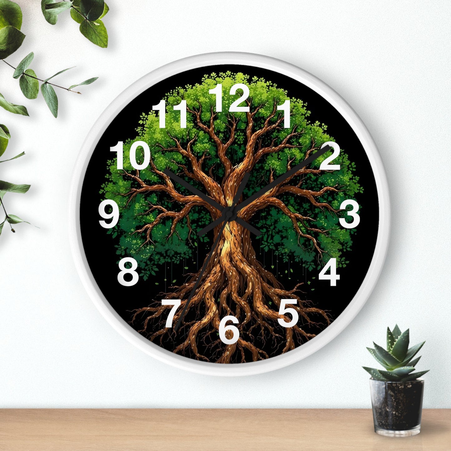 Nature-Inspired Tree Wall Clock, Home Decor, Eco-Friendly Gift, Rustic Aesthetic, Unique Timepiece, Woodland Theme