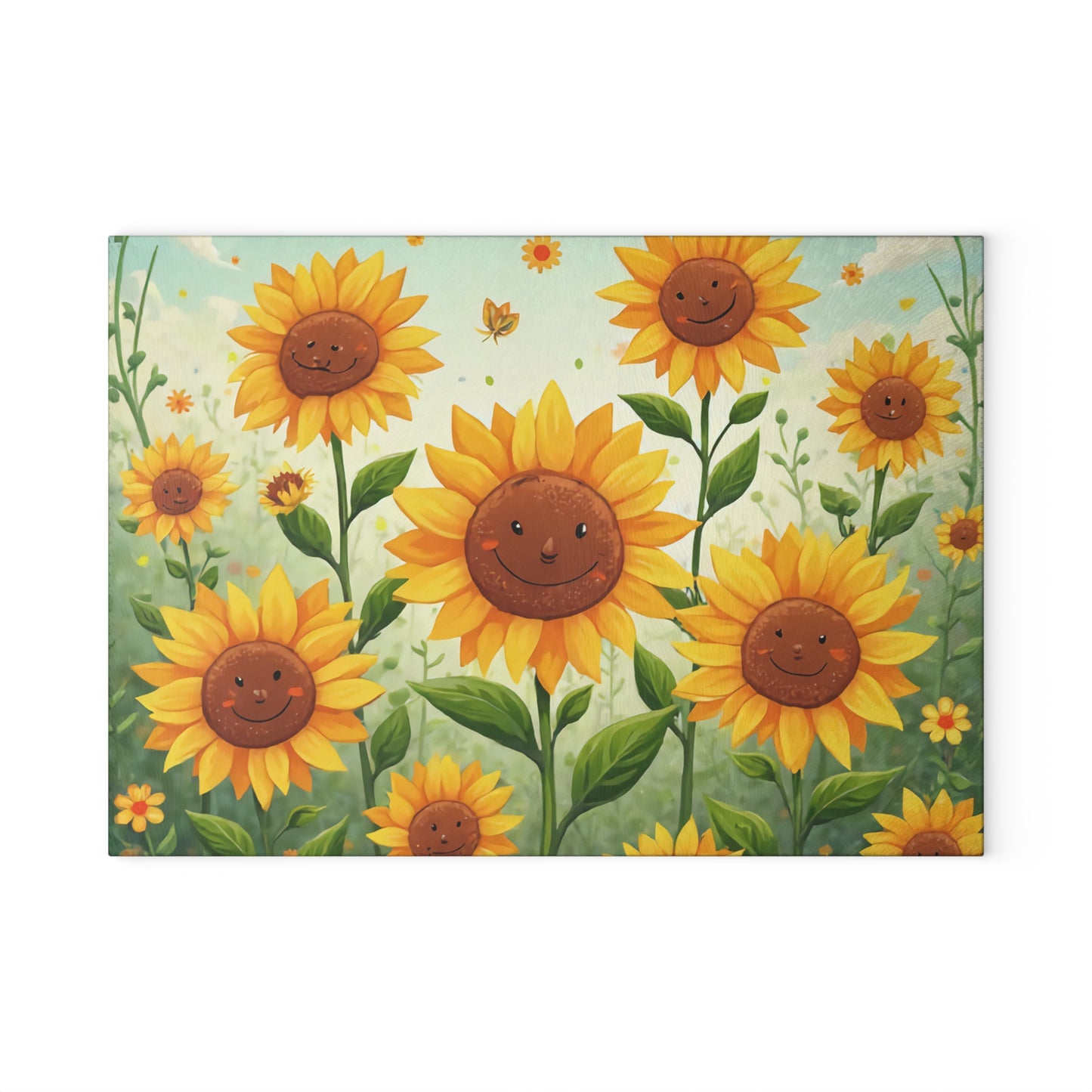 Happy Sunflowers Glass Cutting Board, Floral Kitchen Decor, Unique Gift for Home Chefs, Brighten Your Culinary Space, Summer Vibes, [...]