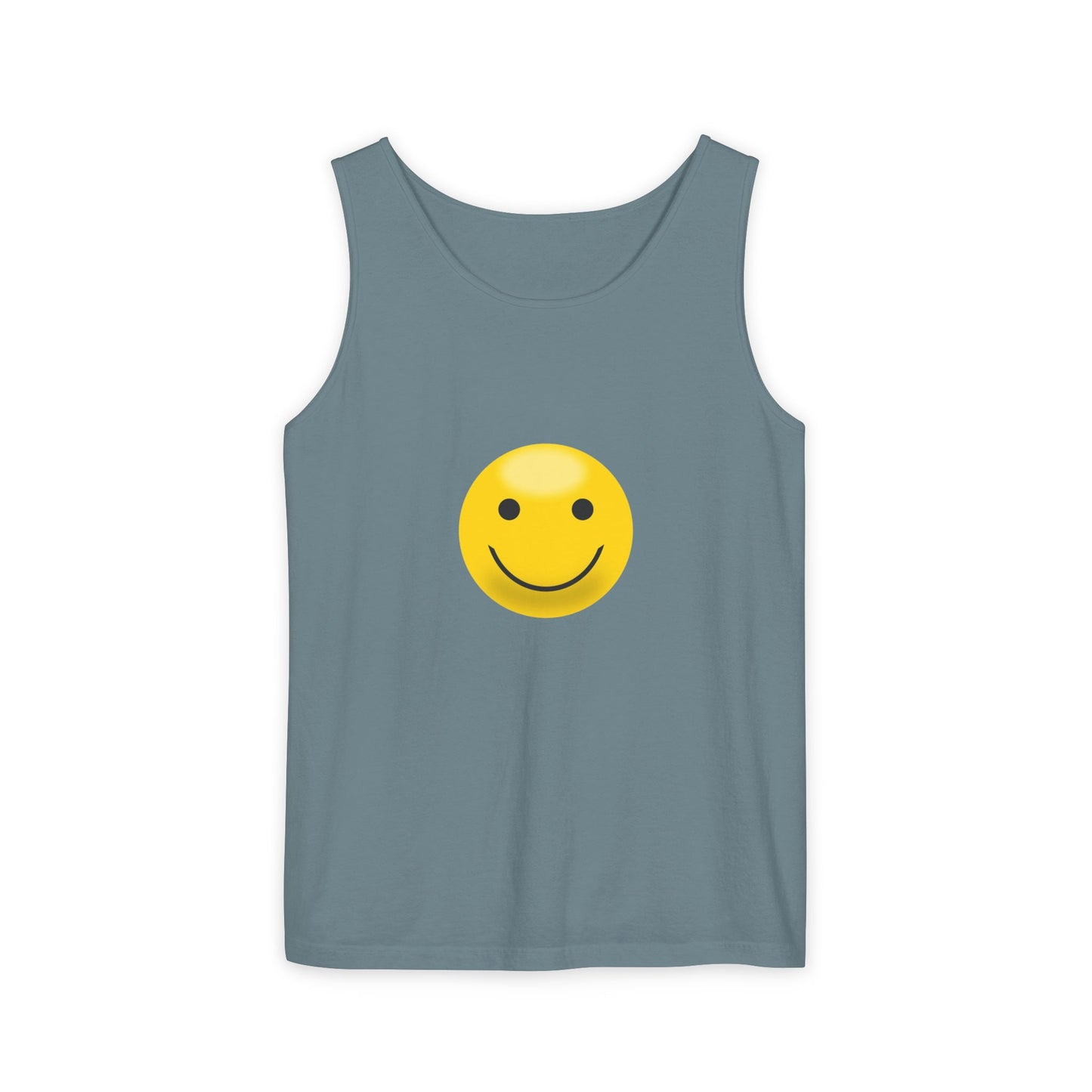 Smiley Face Tank Top, Summer Shirt, Casual Wear, Beach Outing, Gift for Friends, Positive Vibes Apparel