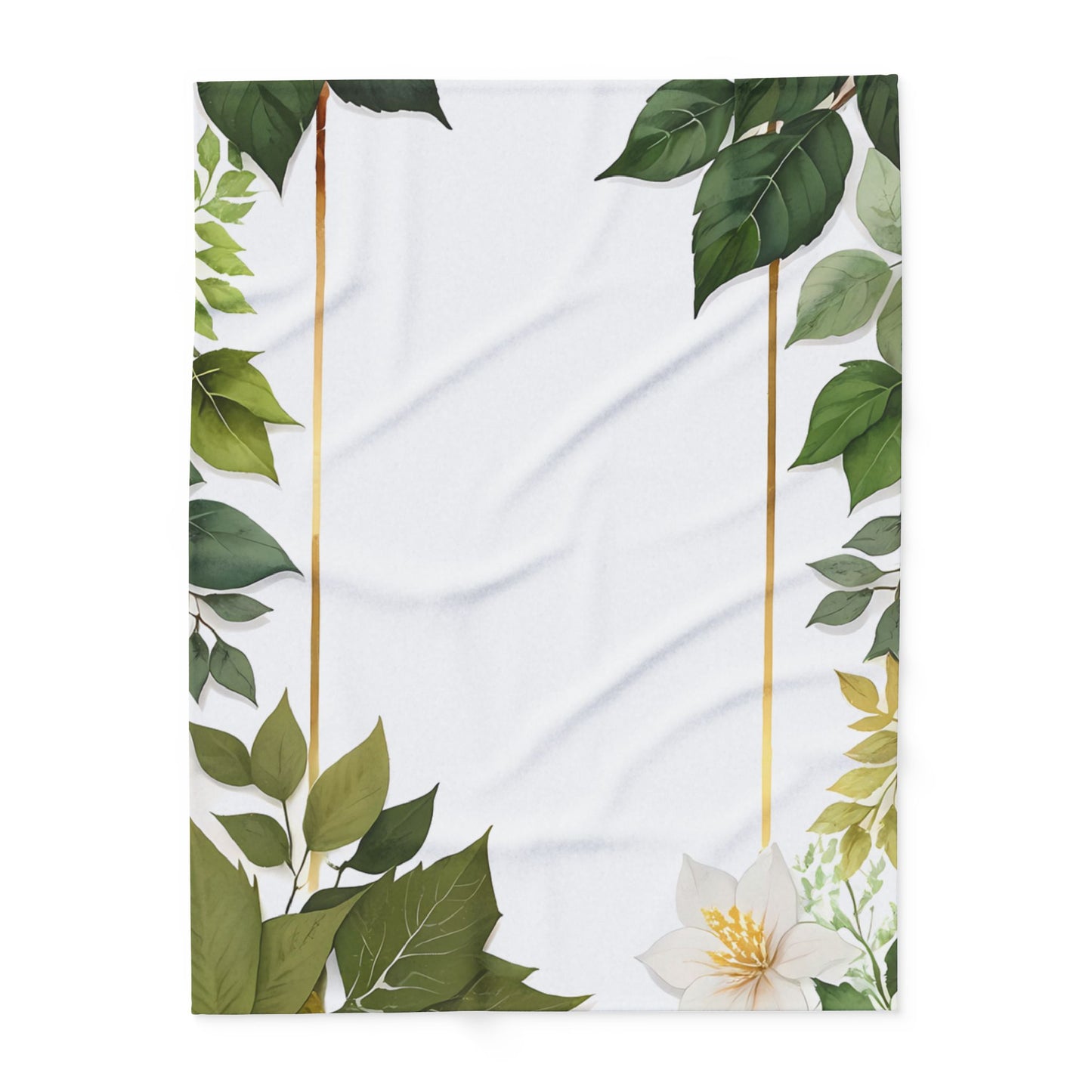 Floral Arctic Fleece Blanket, Cozy Throw, Home Decor, Gift for Her, Botanical Blanket, Seasons Gift, Relaxing Atmosphere