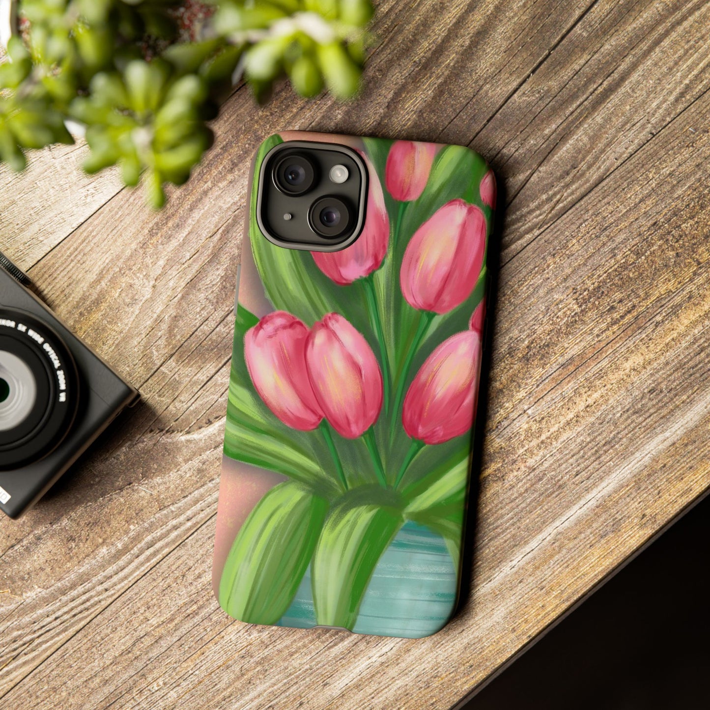 Floral Phone Case with Vibrant Tulips - Tough Cases for Garden Lovers, Spring Gifts, Nature Enthusiasts, Unique Gadget Accessories, [...]