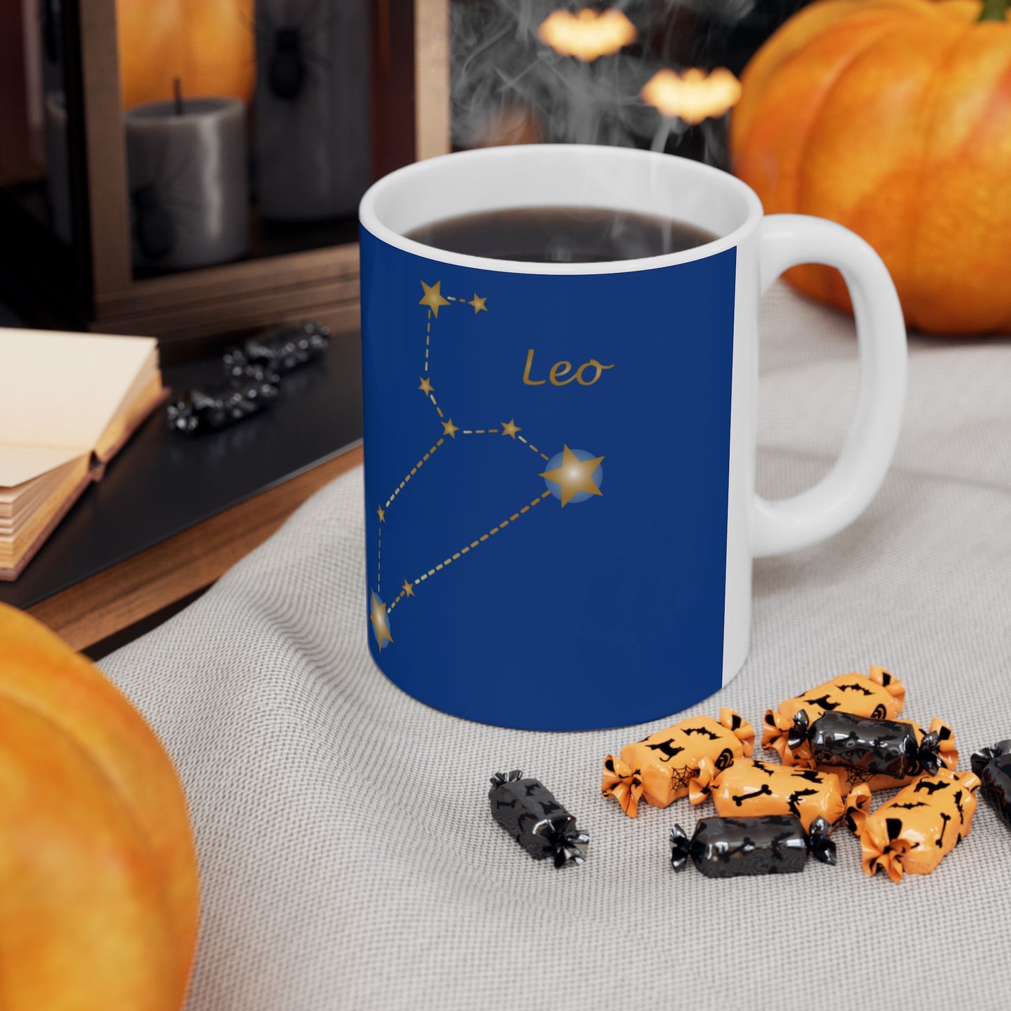 Leo Constellation Ceramic Mug - Astrology Coffee Cup, Zodiac Gift, Horoscope Mug, Star Sign Drinkware, Personalized Astrology