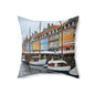 Colorful Coastal Square Pillow