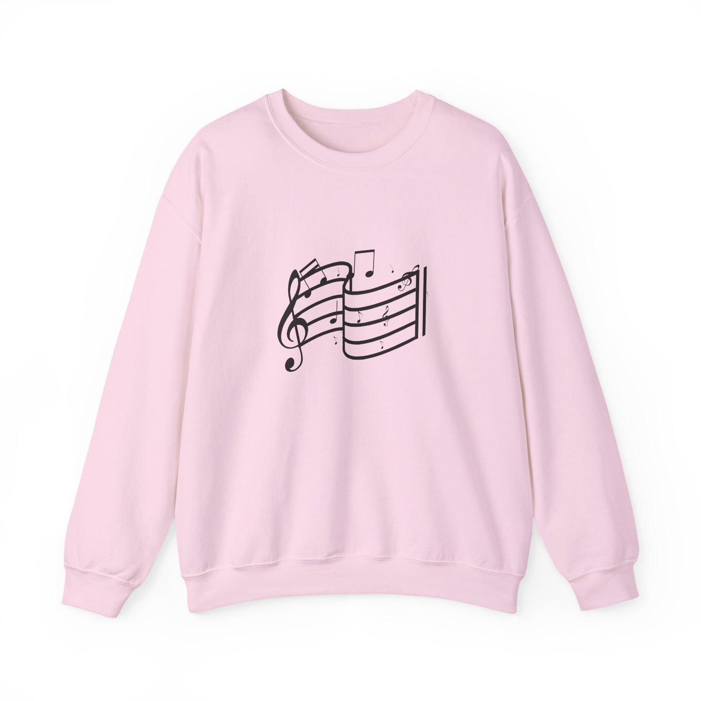 Music Notes Crewneck Sweatshirt – Minimal Sheet Music Design