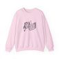 Music Notes Crewneck Sweatshirt – Minimal Sheet Music Design