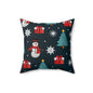 Festive Christmas Pillow, Winter Decor, Snowman Cushion, Holiday Home Accent, Gift for Christmas Lovers