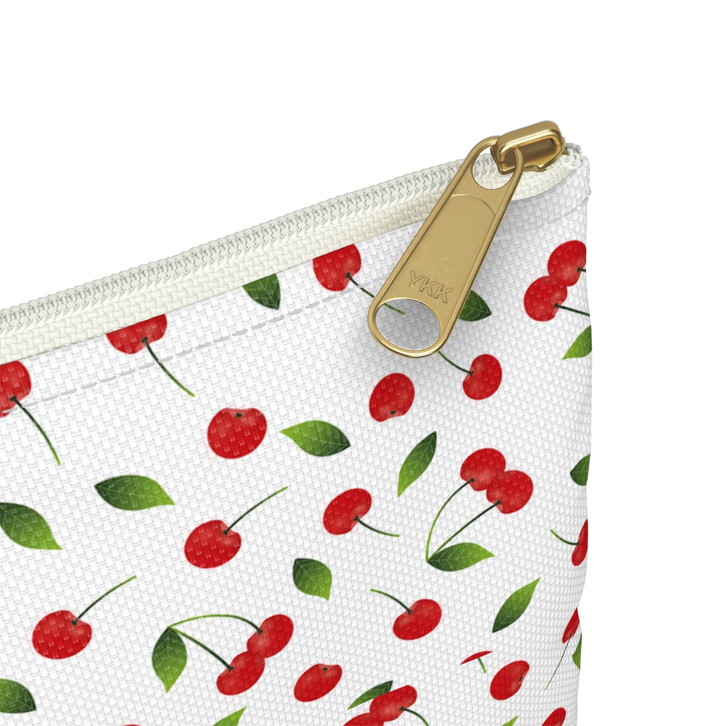 Cherry Blossom Accessory Pouch, Cute Toiletry Bag, Makeup Organizer, Gift for Her, Cherry Print Purse, Cherry Themed Essentials