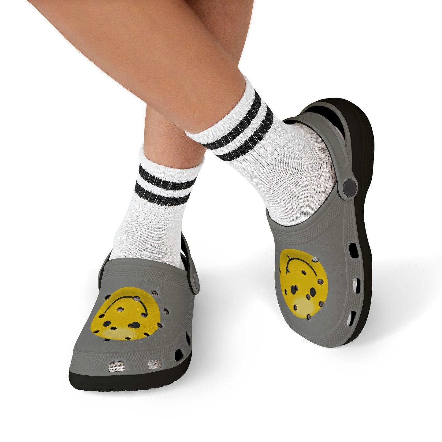 Smiley Face Clogs, Kid's EVA Foam Shoes, Comfortable Summer Footwear, Fun Playtime Shoes, Gift for Kids, Cute Garden Clogs