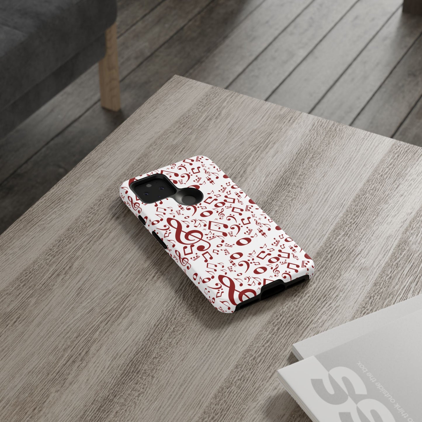 Musical Note Phone Case, Tough iPhone Cover, Gift for Musicians, Customizable, Music Lover's Accessory, Durable Phone Protection