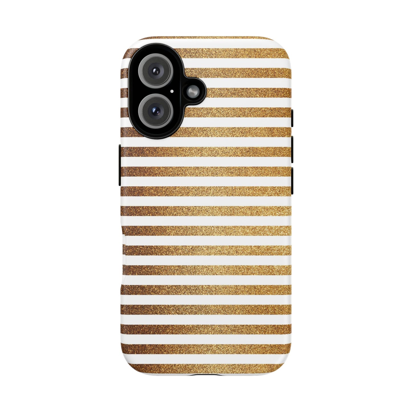 Glamorous Gold Striped Phone Case | Tough Cases, Stylish Phone Cover, Chic Accessories, Gift for Her, Fashionable Tech
