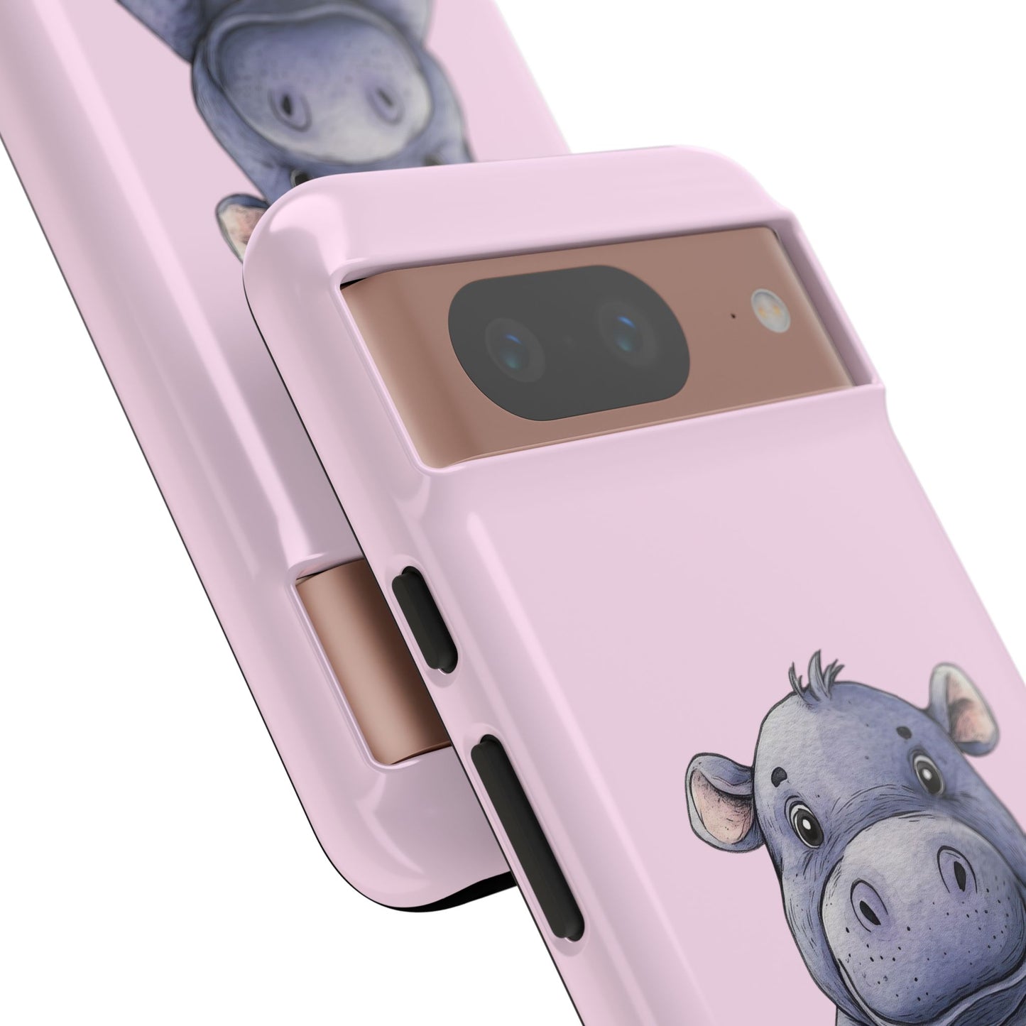 Cute Hippo Phone Case - Tough Cases, Animal Phone Cover, Kawaii Accessories, Gifts for Kids, Unique Tech Gear