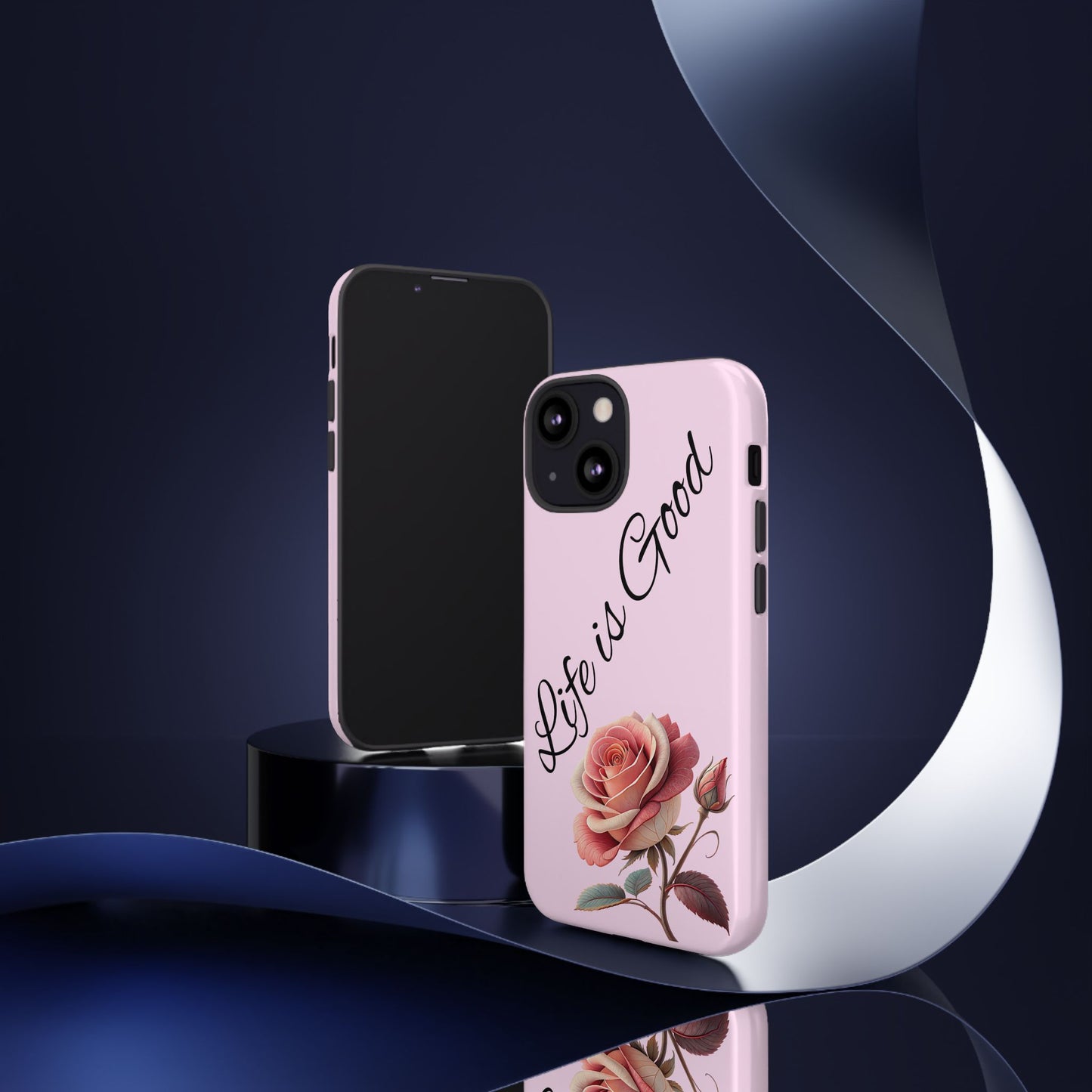 Roses & Positivity Phone Case - Floral Design, Life is Good, Tough Cases for Everyday Wear, Gift for Friends, Mother's Day, Spring [...]
