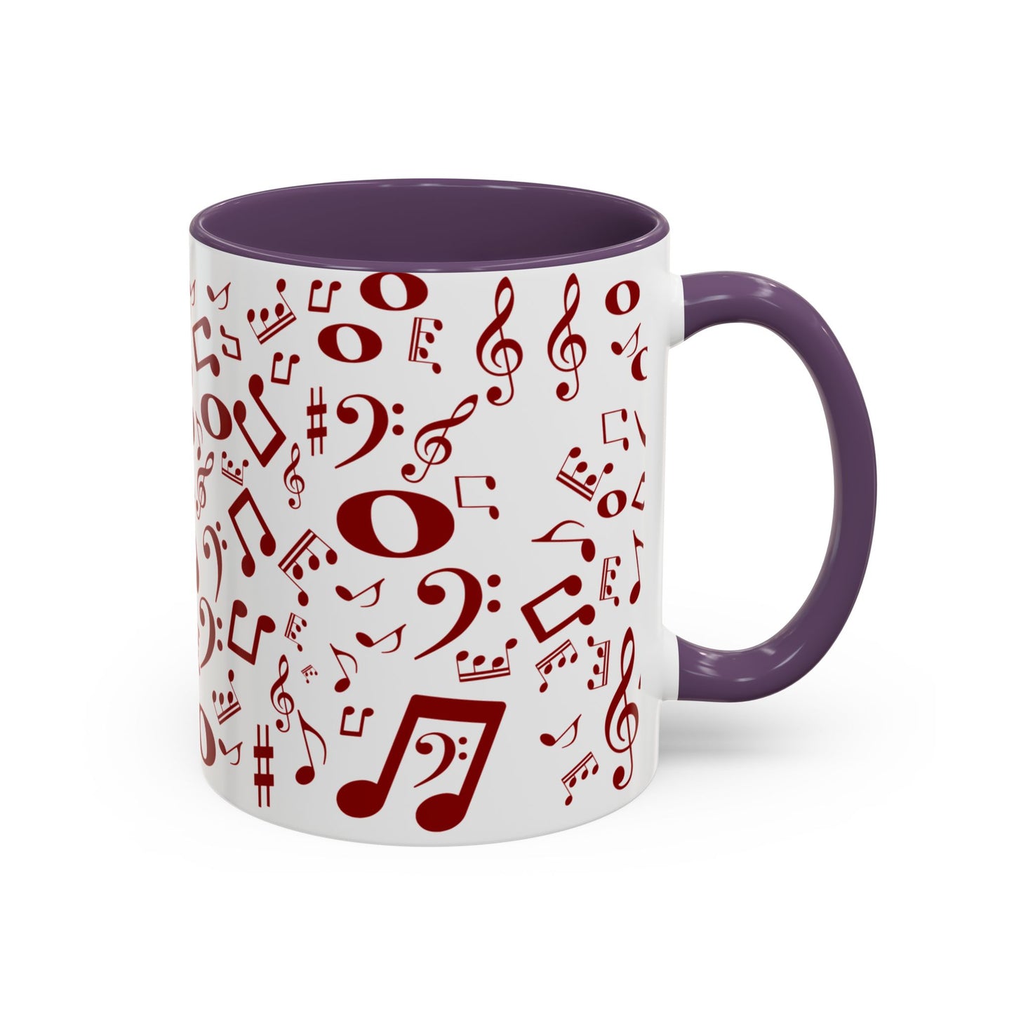 Accent Coffee Mug (11, 15oz) - Musical Notes