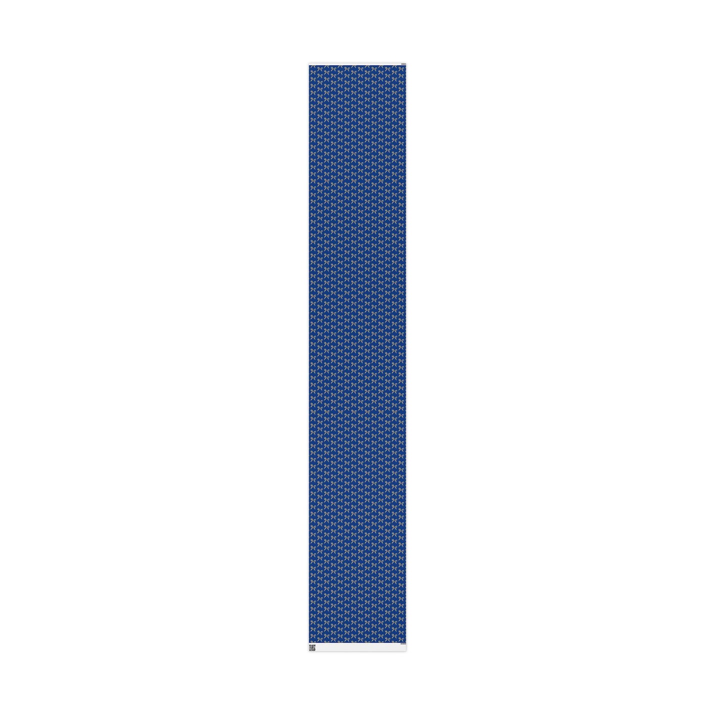 Wrapping Paper — Blue Gift Wrap with Gold Ribbon Pattern